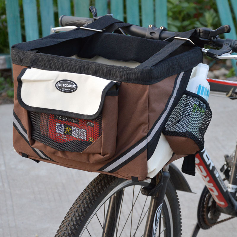 The Ultimate Removable Pet Bicycle Front Basket Carrier